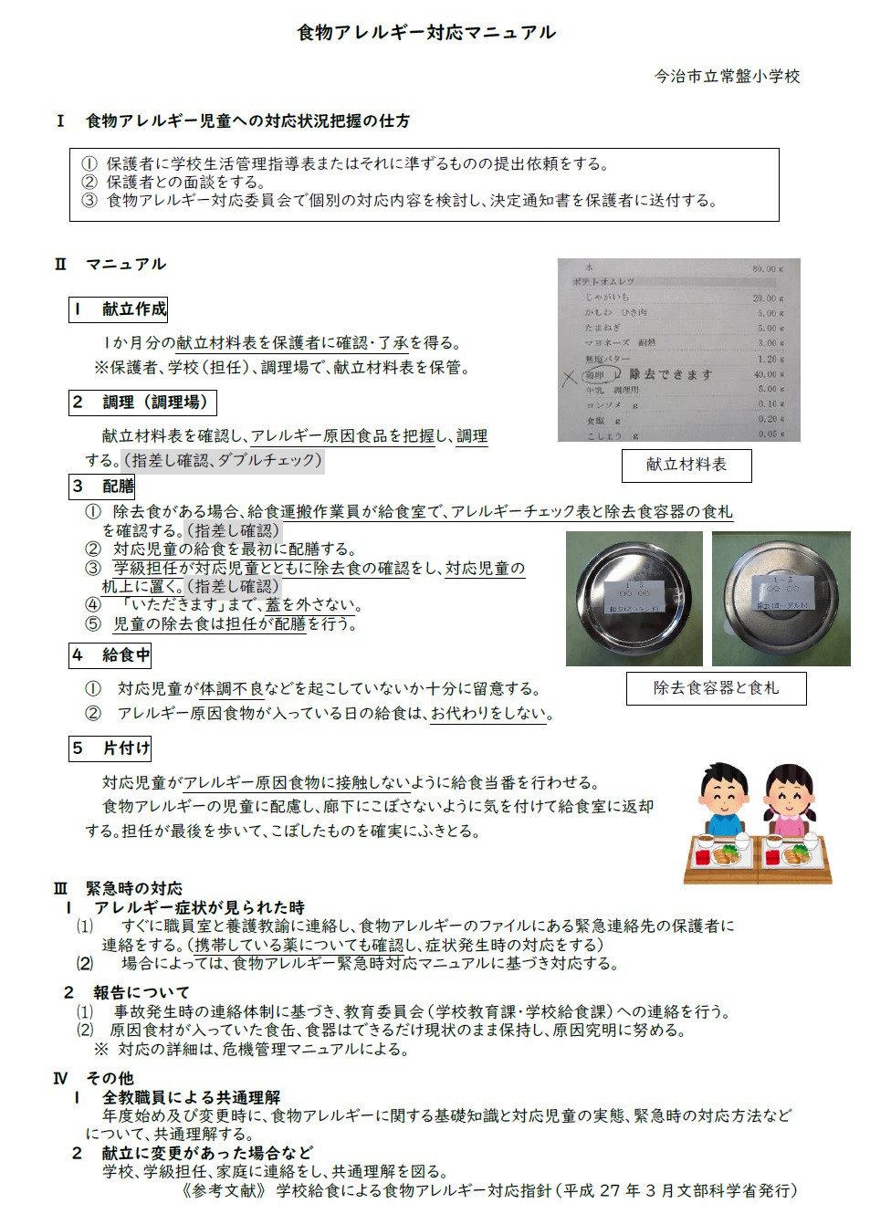 R6-食物アレルギー対応マニュアル