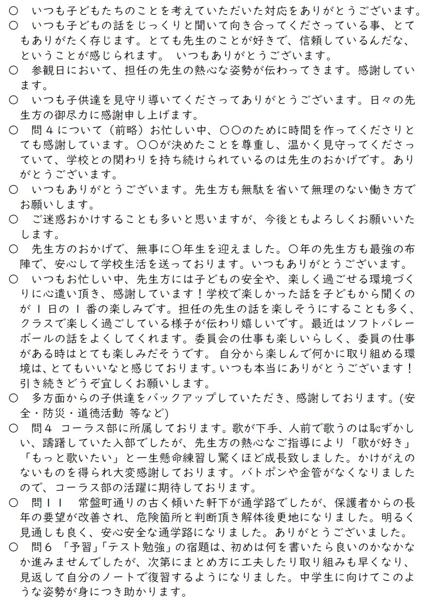 R6-前期　学校評価応援メッセージ④